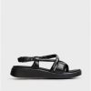 Wonders Black Tube Sandal | Sandals