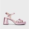 Wonders Pink Zaida Heeled Sandals | Heels