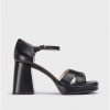 Wonders Black Julia Sandal | Heels