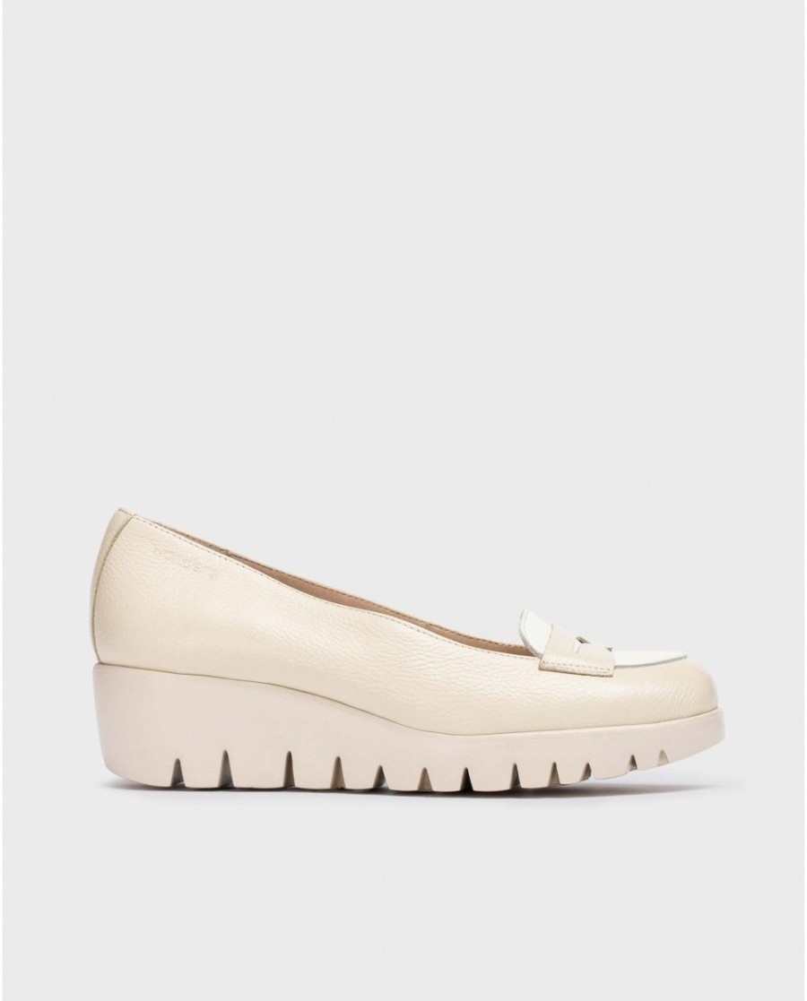 Wonders Cream Moccasin | Wedges