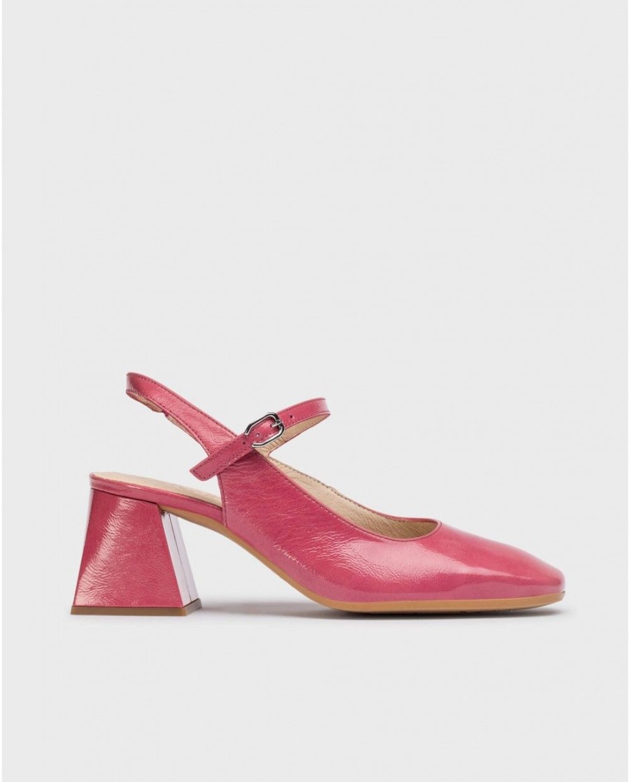 Wonders Pink Jane Slingback Sandals | Heels