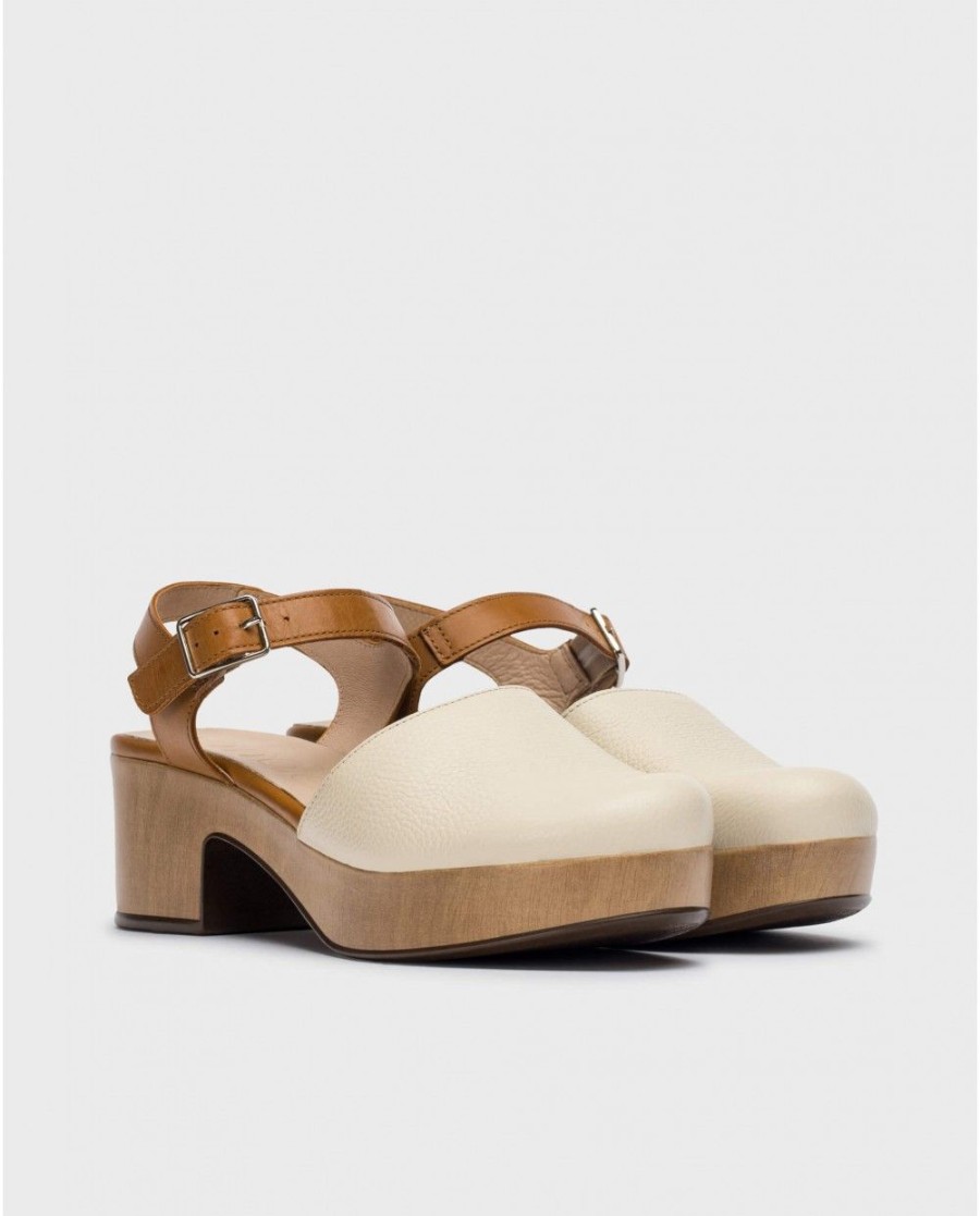 Wonders Cream Amsterdam Clog | Platforms