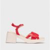 Wonders Red Catalina Sandals | Heels