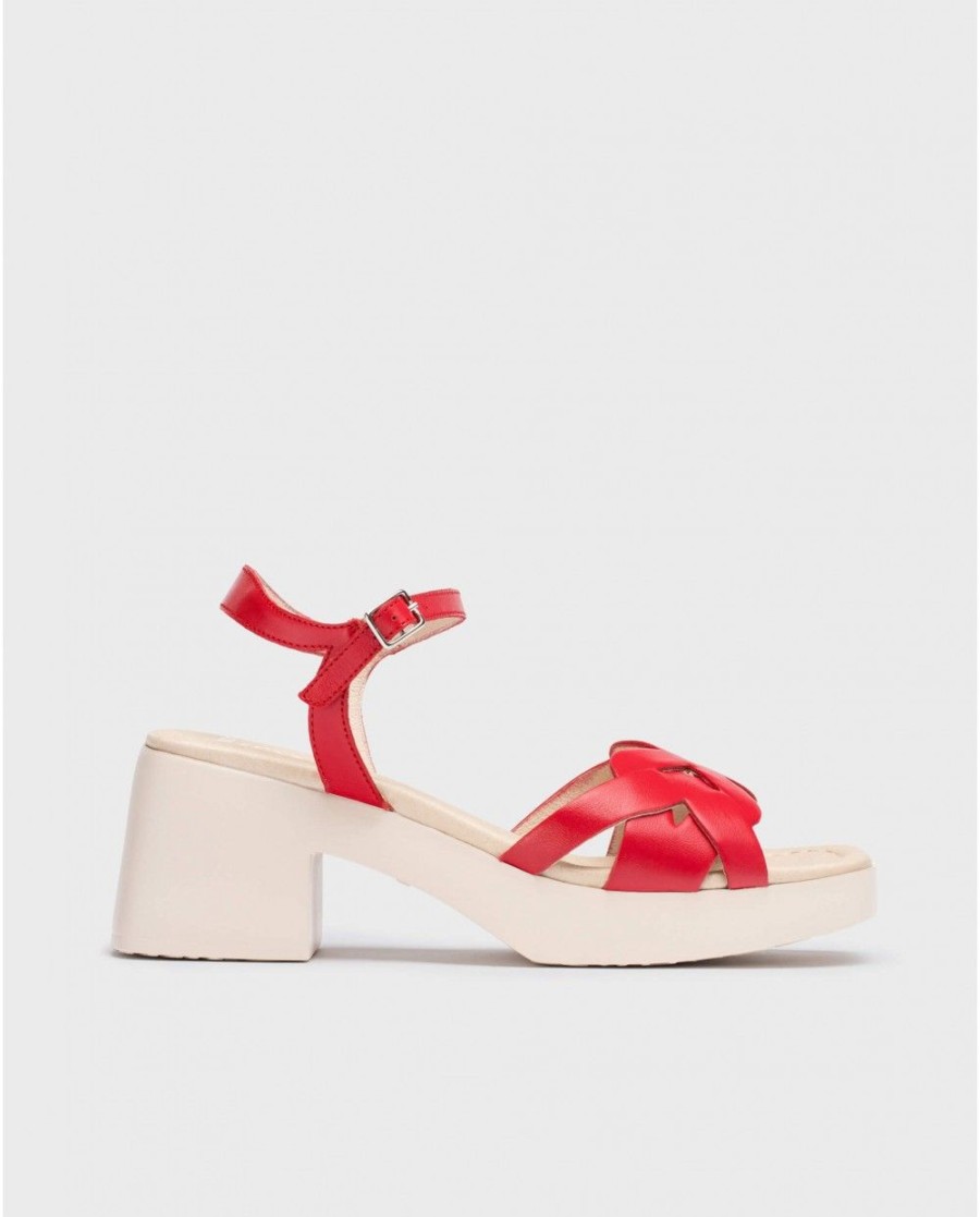 Wonders Red Catalina Sandals | Heels