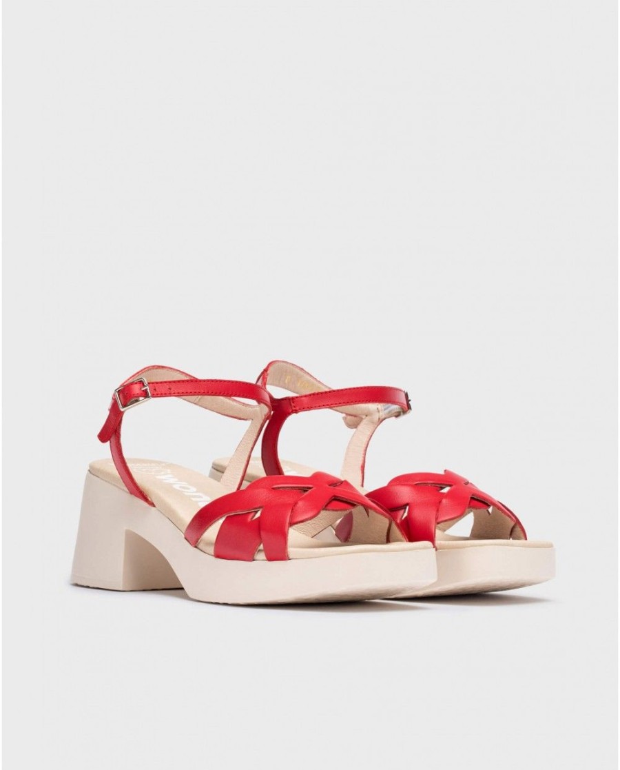 Wonders Red Catalina Sandals | Heels