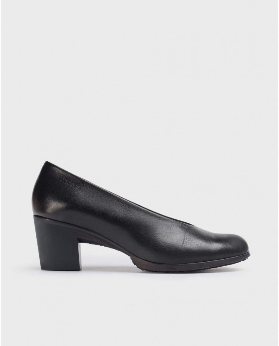 Wonders Black Grace Shoe | Heels