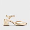 Wonders Gold Regina Heeled Sandals | Heels