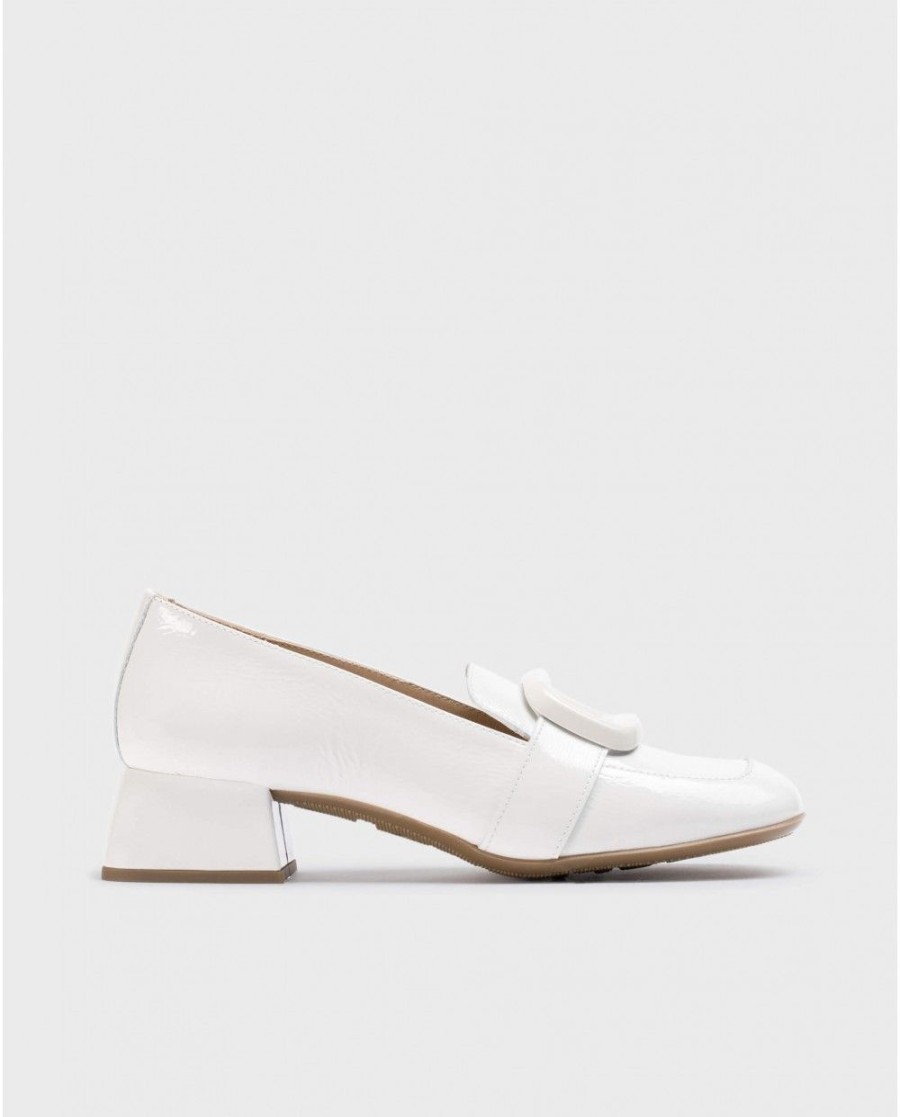 Wonders White Elein Mocassin | Heels