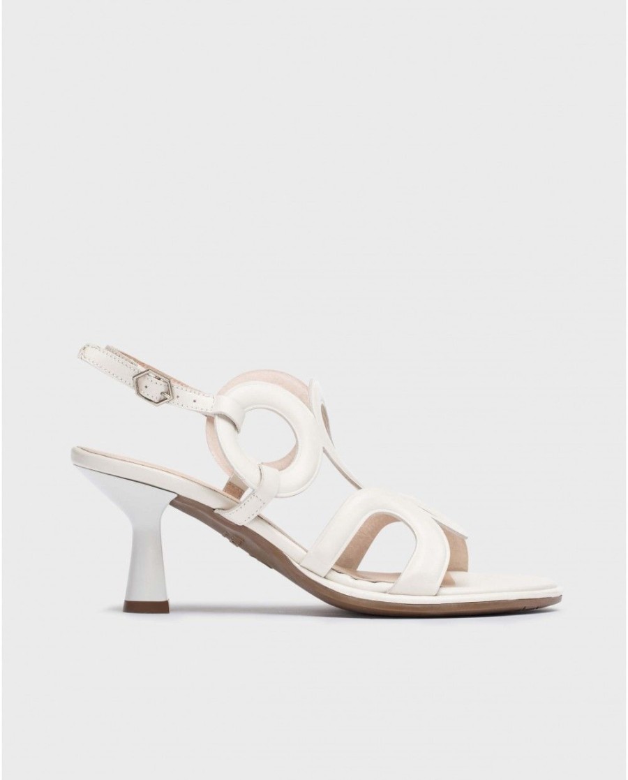 Wonders White Iris Heeled Sandals | Heels