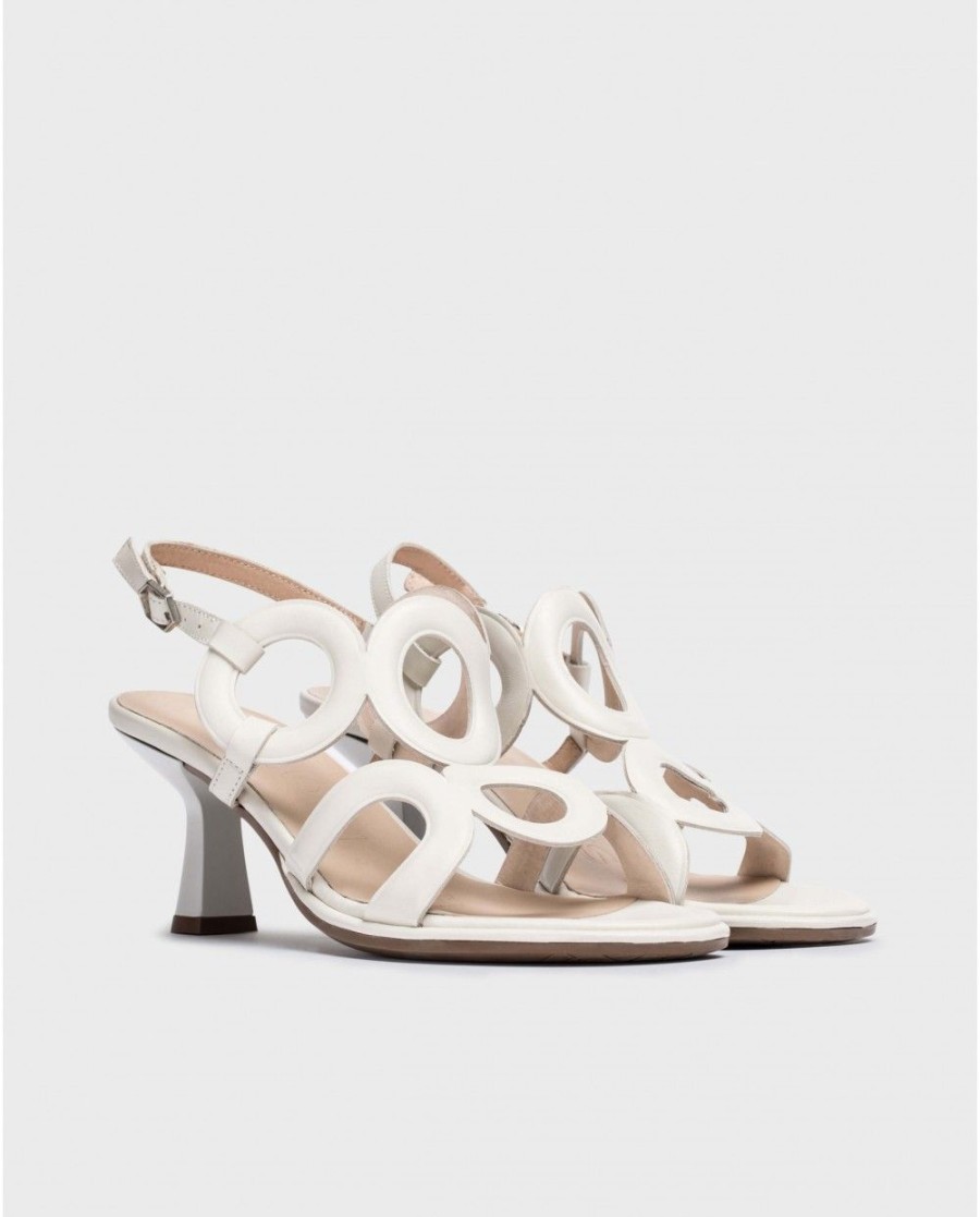 Wonders White Iris Heeled Sandals | Heels