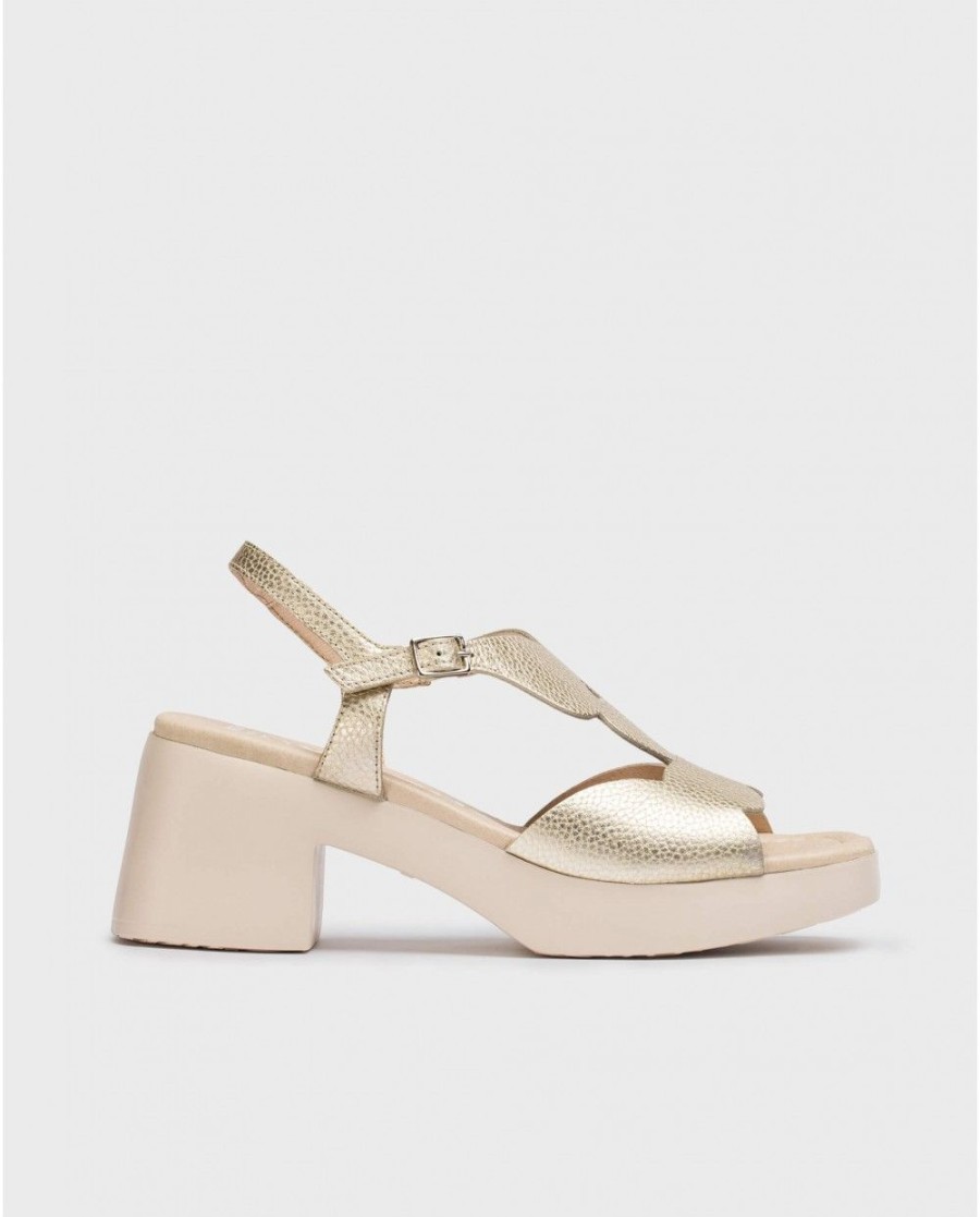 Wonders Platinum Dafne Heleed Sandals | Heels