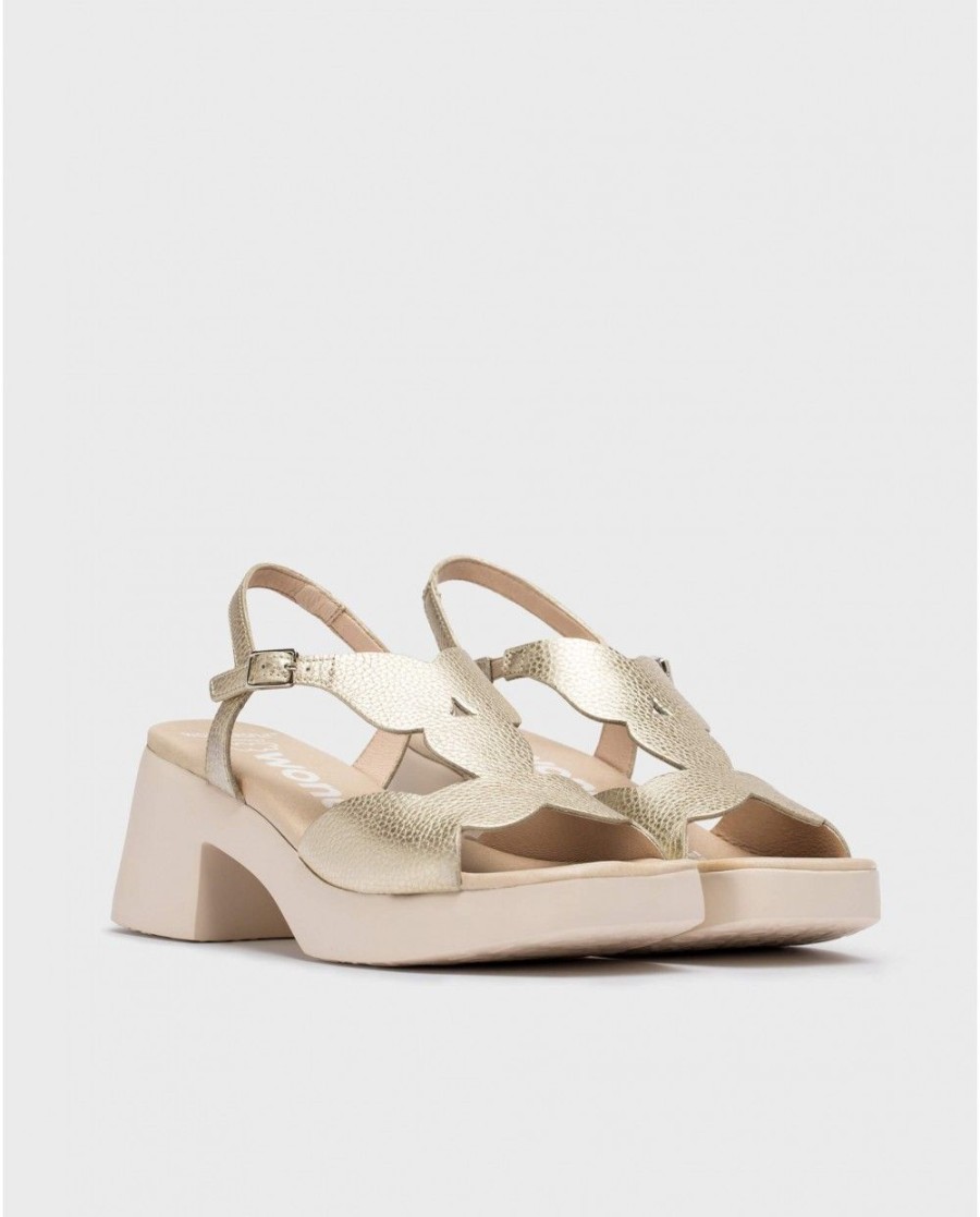 Wonders Platinum Dafne Heleed Sandals | Heels