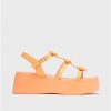 Wonders Orange Carolina Platform Sandals | Sandals