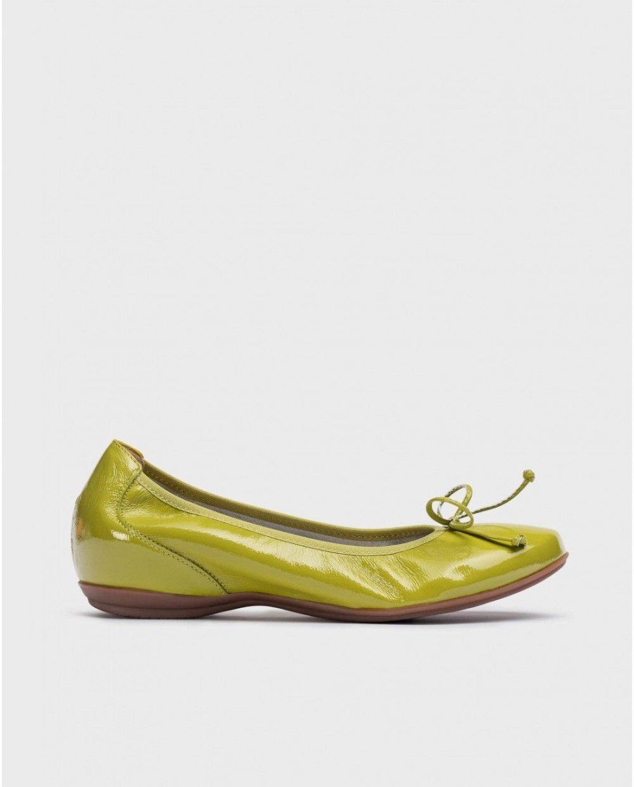 Wonders Green Atenas Ballerina | Flat Shoes