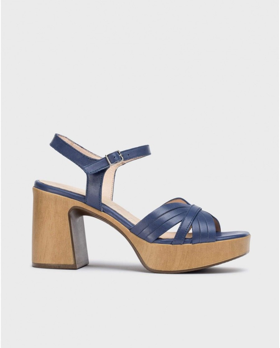 Wonders Blue Marisol Sandals | Heels