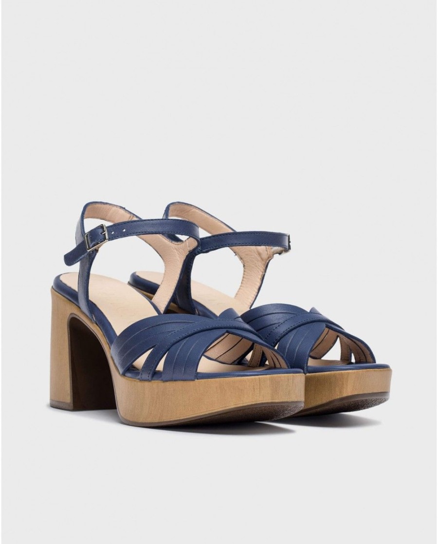 Wonders Blue Marisol Sandals | Heels