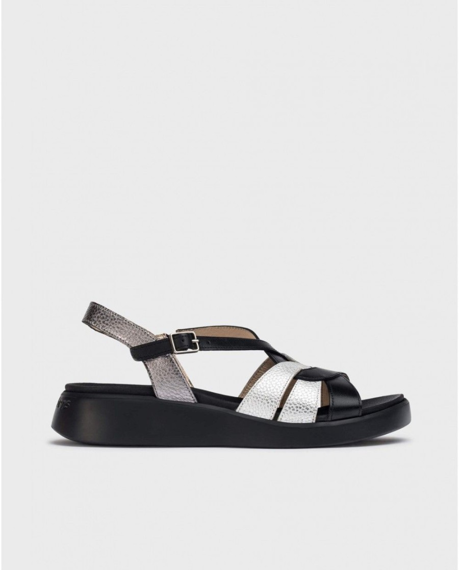 Wonders Bicolor Paterna Sandals | Flat Shoes