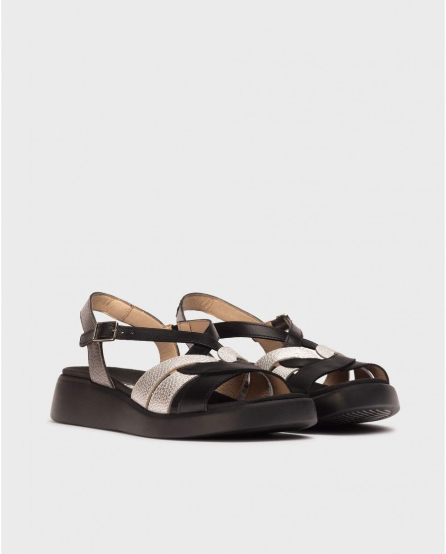 Wonders Bicolor Paterna Sandals | Flat Shoes