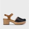 Wonders Black Amsterdam Clog | Platforms