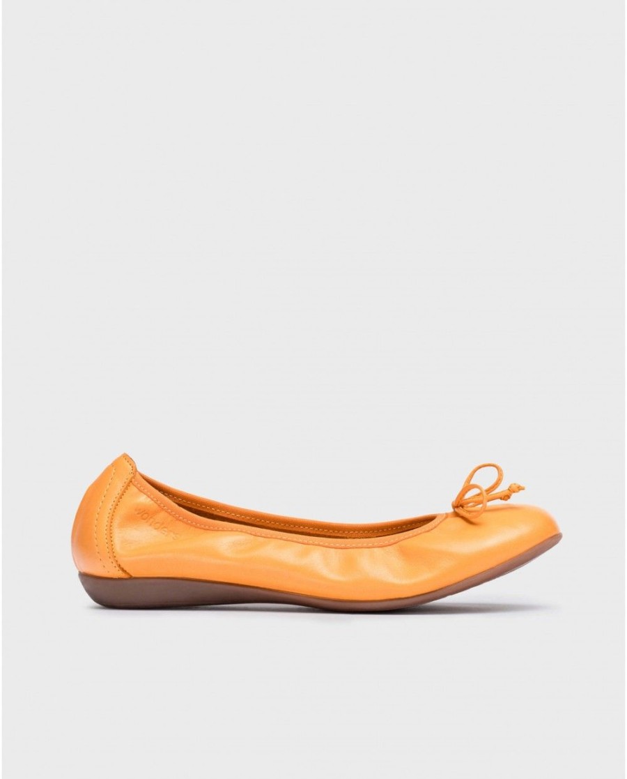 Wonders Naranja Bo Ballet Flat | Flat Shoes