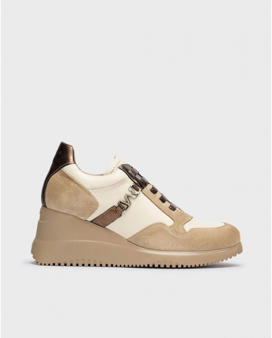 Wonders Beige Eva Sneaker | Wedges