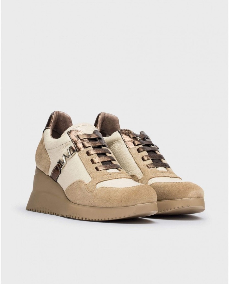 Wonders Beige Eva Sneaker | Wedges