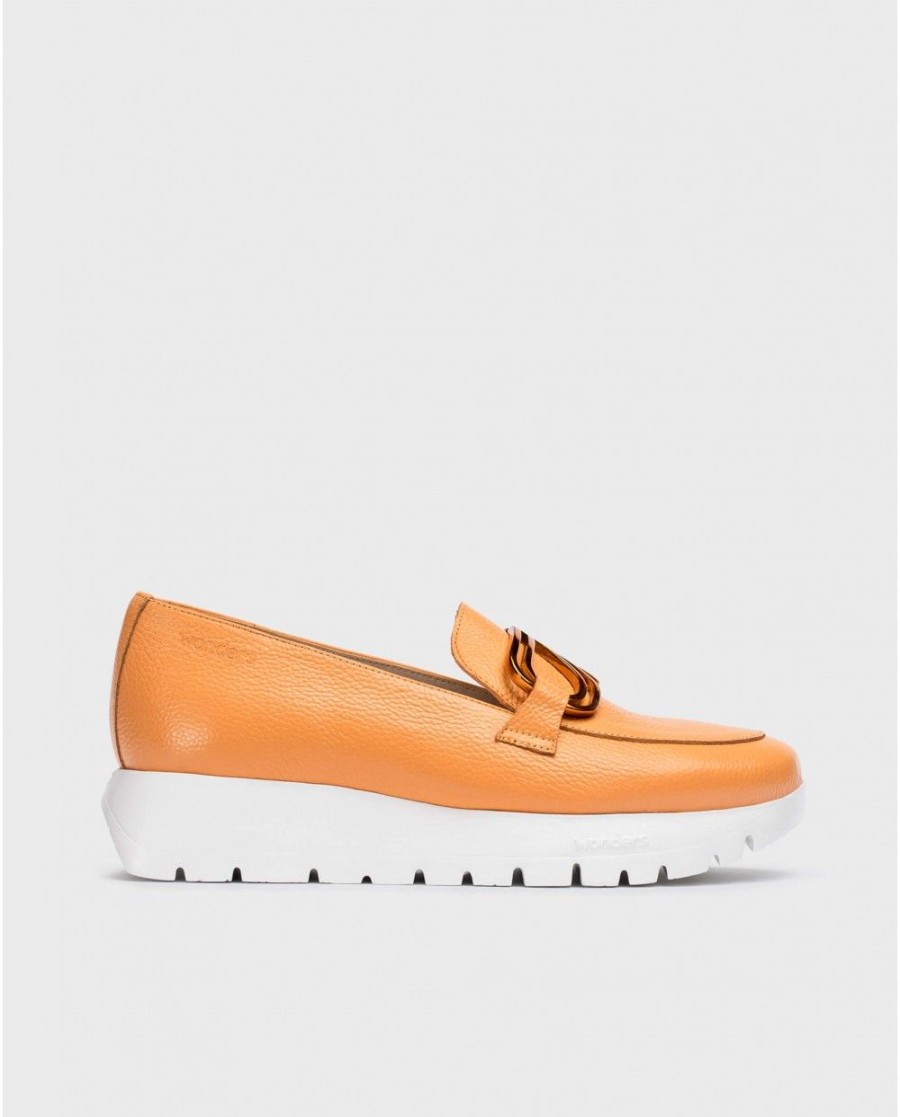 Wonders Orange Sidney Moccasin | Flat Shoes