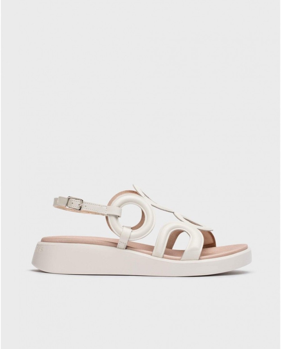 Wonders White Arizona Sandals | Flat Shoes