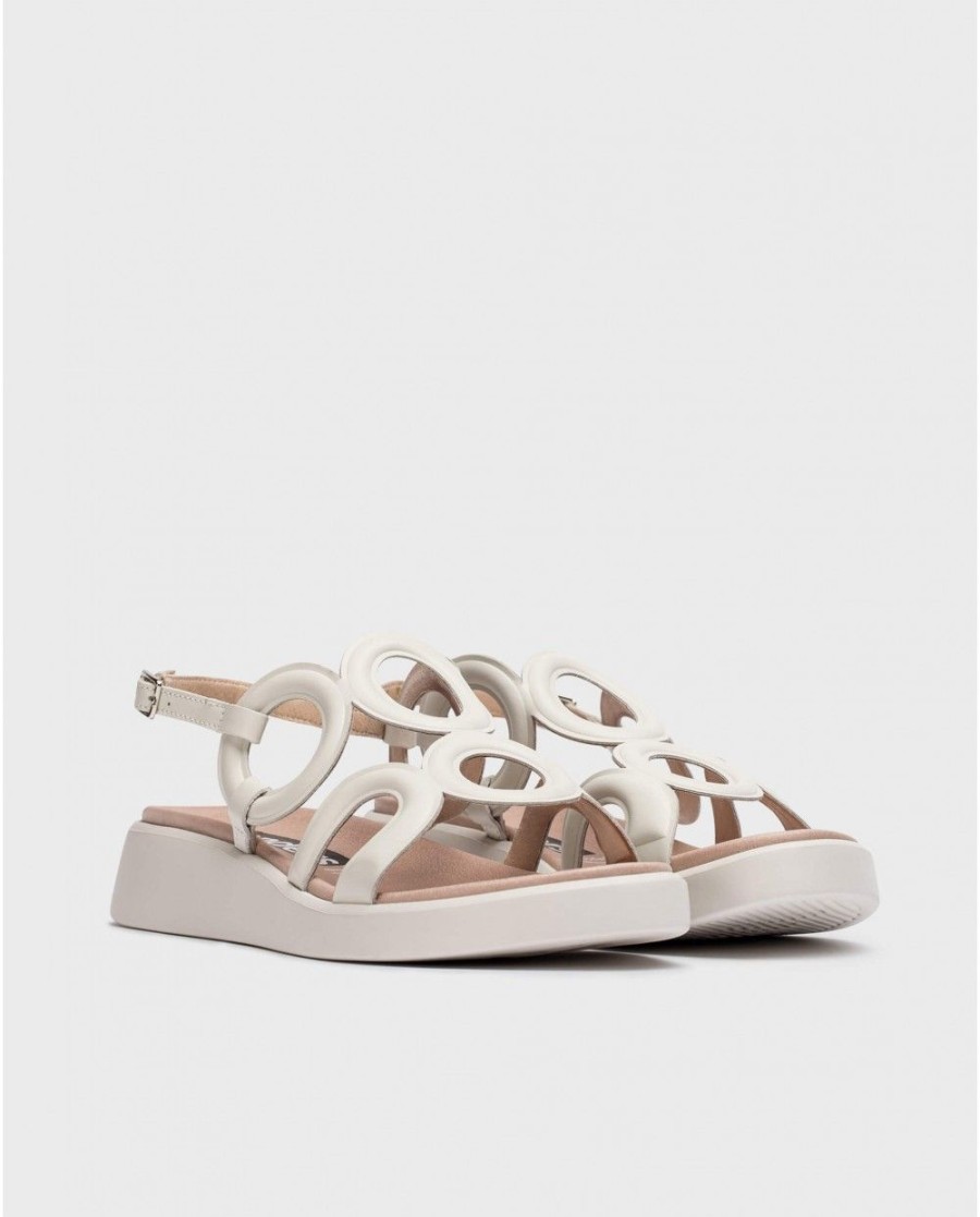 Wonders White Arizona Sandals | Flat Shoes