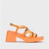 Wonders Orange Neus Heeled Sandals | Sandals