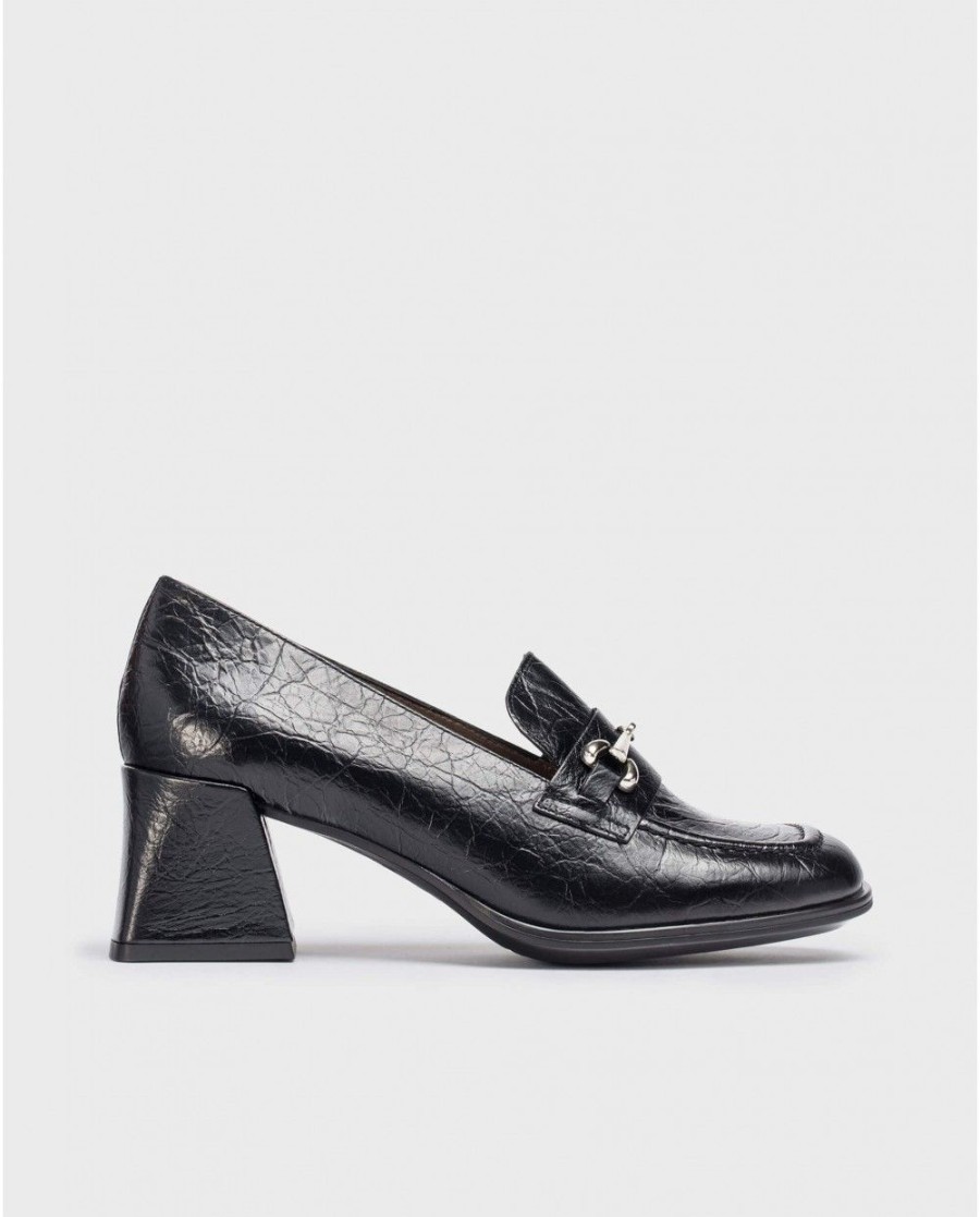 Wonders Black Celia Moccasin | Heels