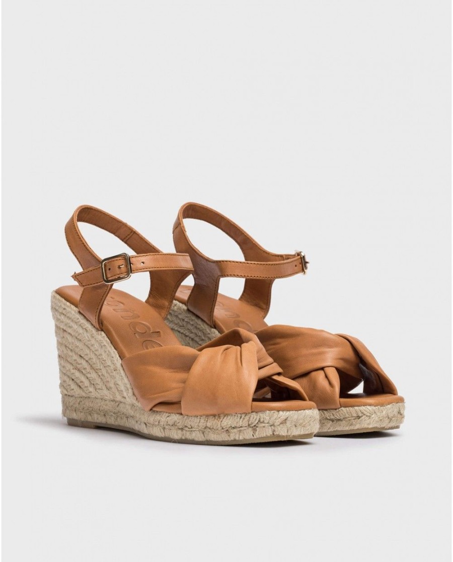 Wonders Brown Anuk Sandal | Espadrilles