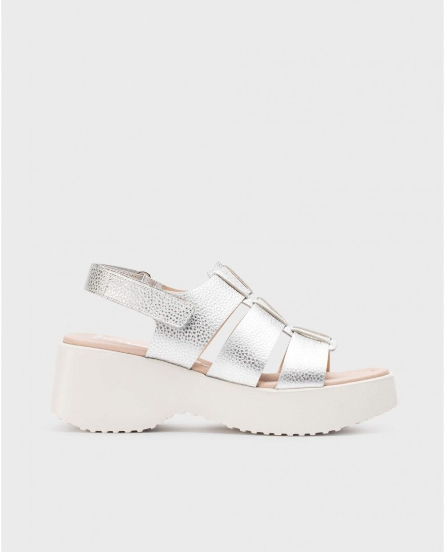 Wonders Silver Nora Sandals | Sandals