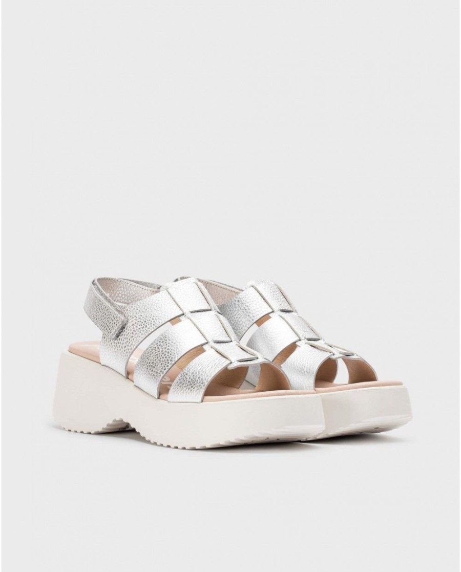 Wonders Silver Nora Sandals | Sandals