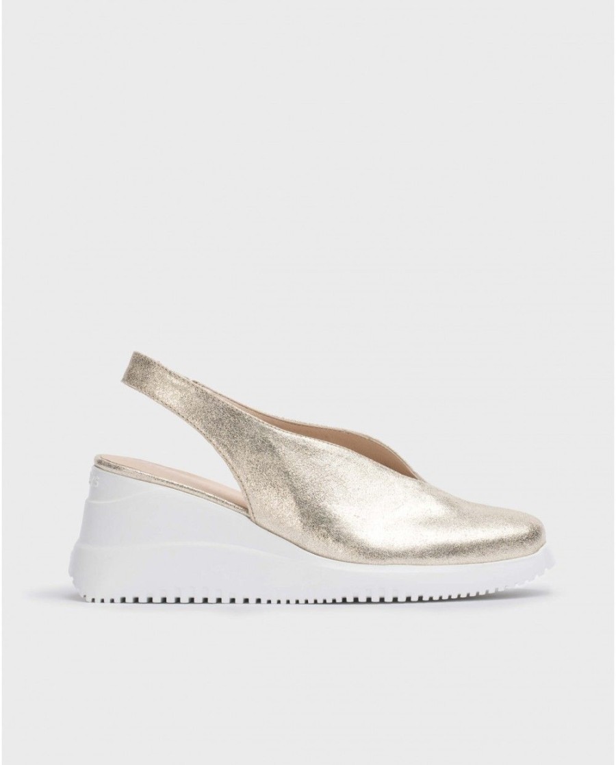 Wonders Gold Walter Wedge Shoe | Wedges