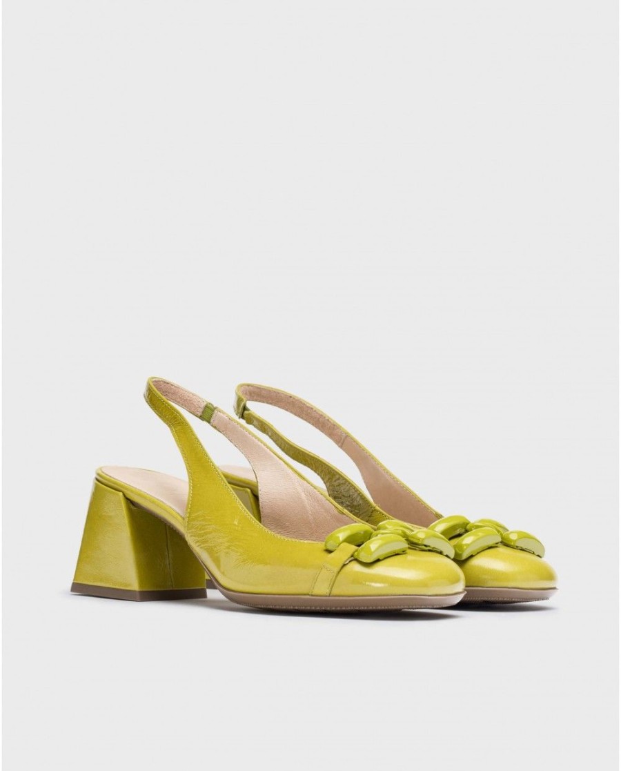 Wonders Green Karla Heeled Sandals | Heels