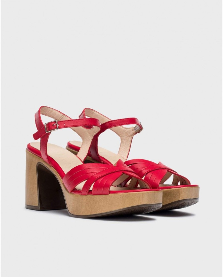 Wonders Red Marisol Sandals | Sandals