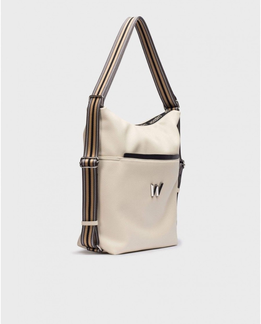 Wonders Cream Bicolor Amatista Bag | Totes