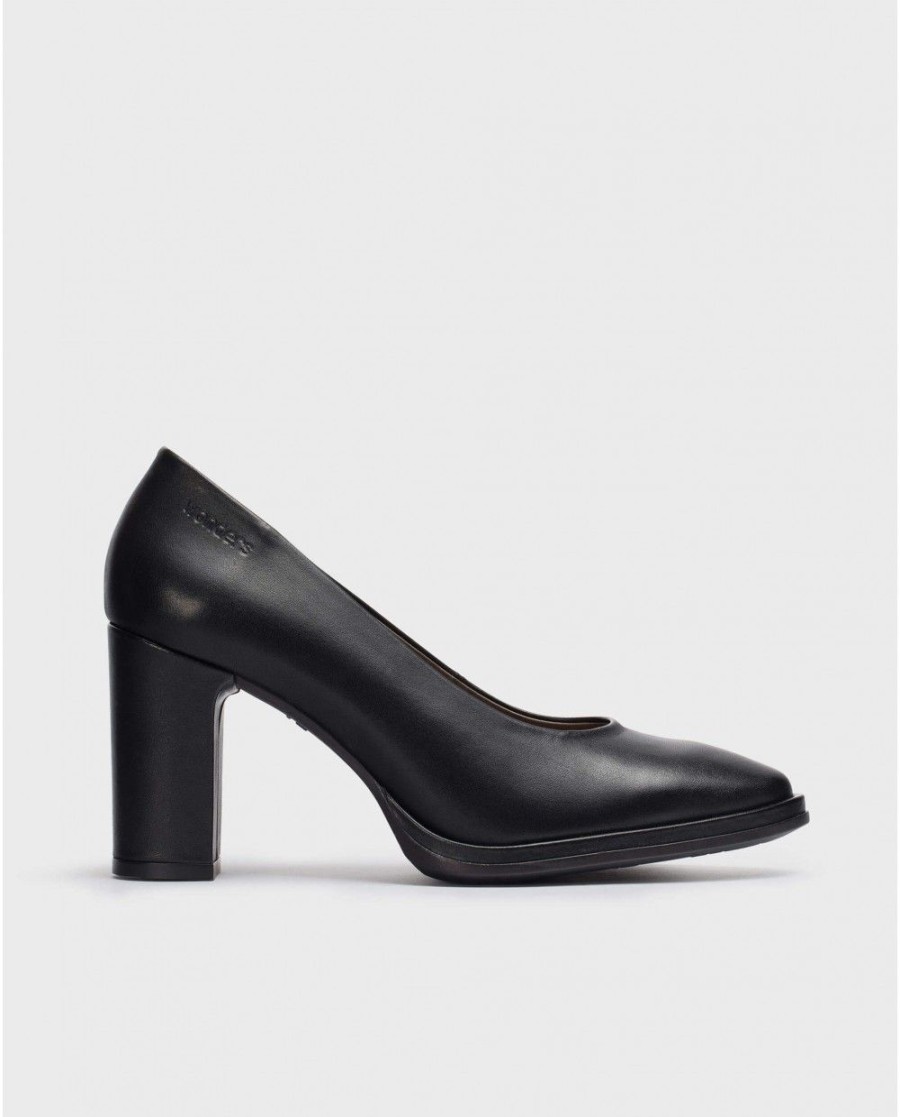 Wonders Black Denis Shoe | Heels