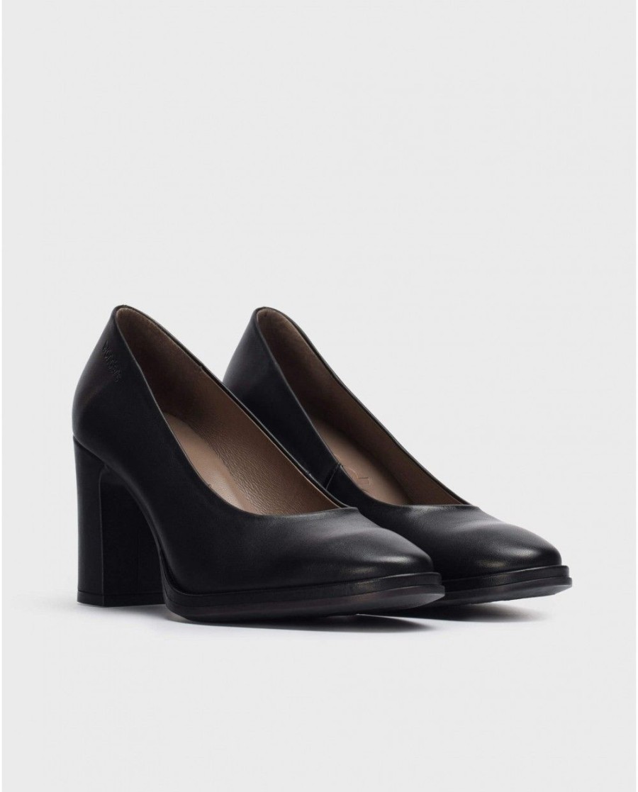 Wonders Black Denis Shoe | Heels