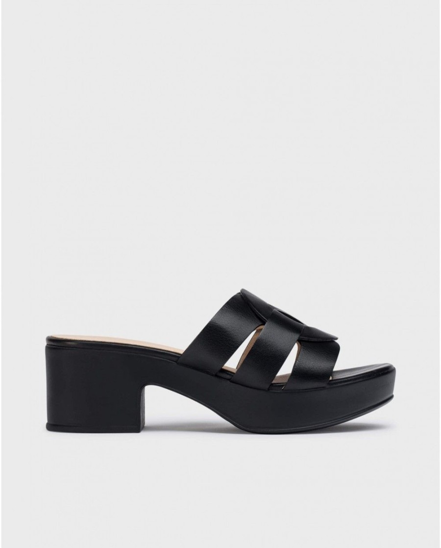 Wonders Black Santander Sandals | Sandals