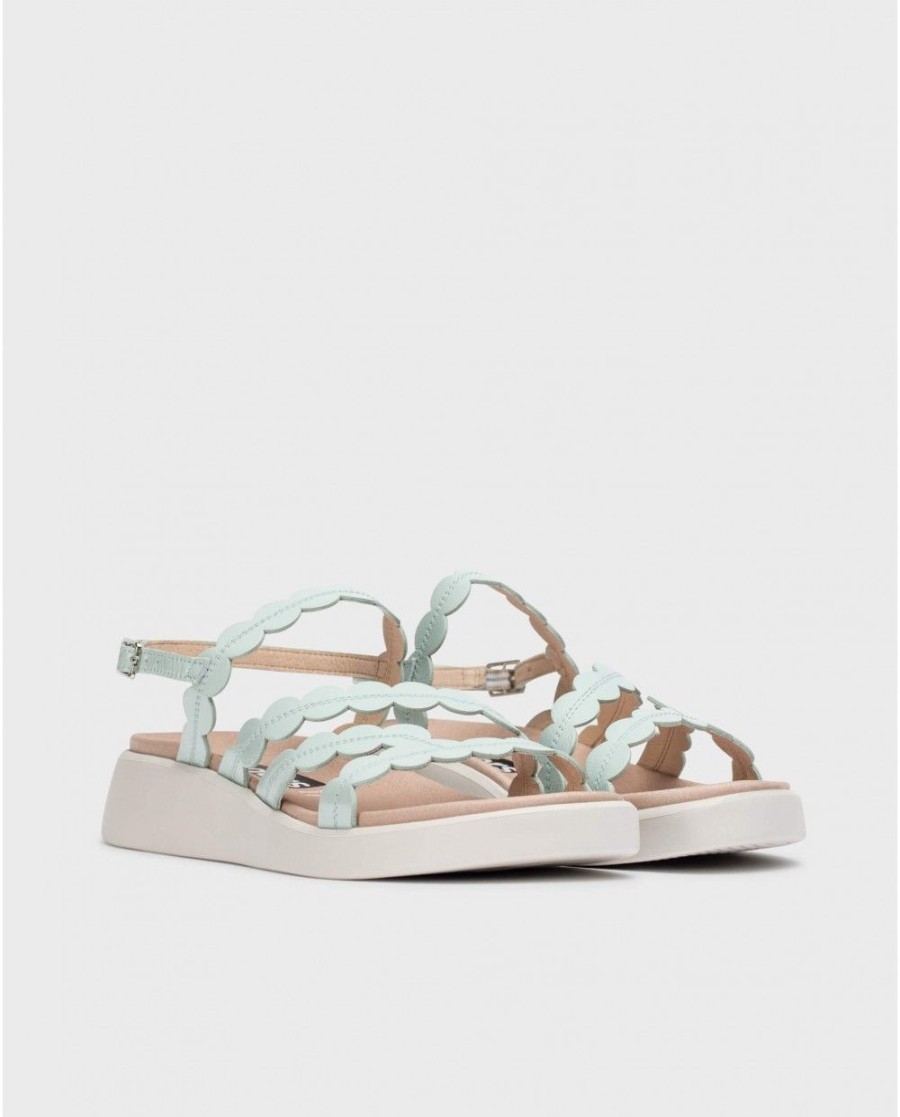 Wonders Blue Motril Sandals | Flat Shoes