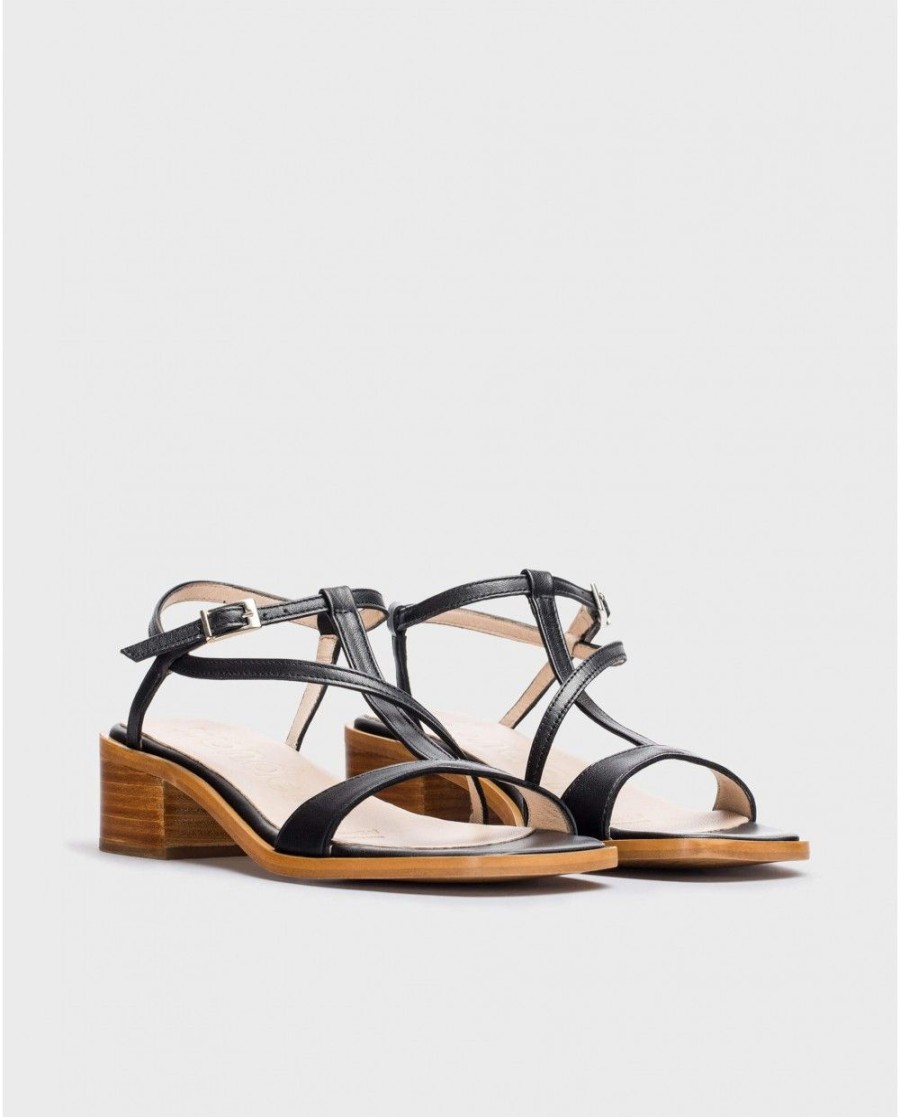 Wonders Black Aurora Sandals | Sandals