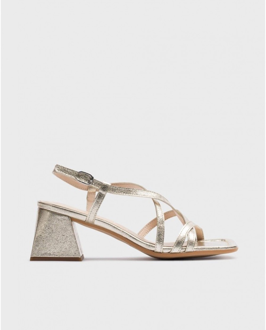 Wonders Platinum Sofia Heeled Sandals | Heels