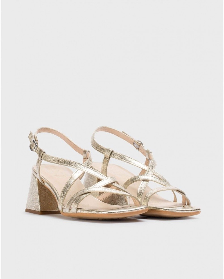 Wonders Platinum Sofia Heeled Sandals | Heels