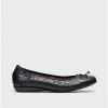 Wonders Black Lace Ballet Flat | Ballerinas