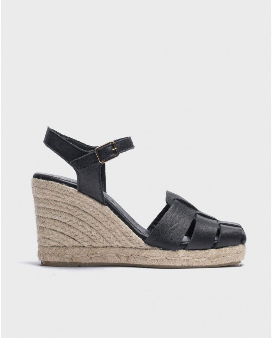 Wonders Black Bora Bora Espadrilles | Espadrilles