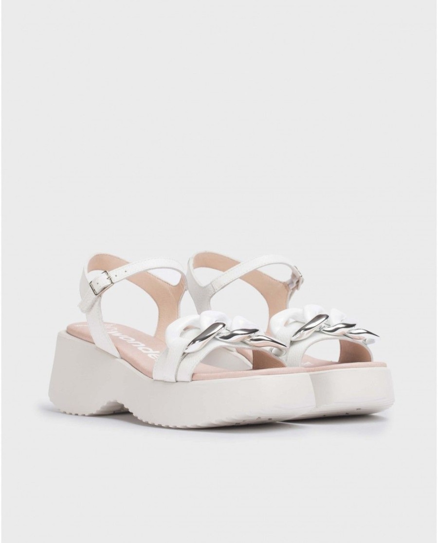 Wonders White Claire Sandal | Sandals