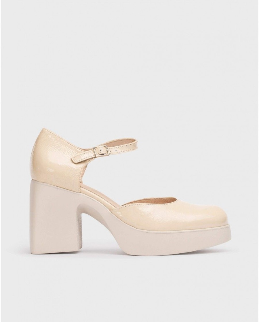 Wonders Beige Lala Mary Jane | Heels