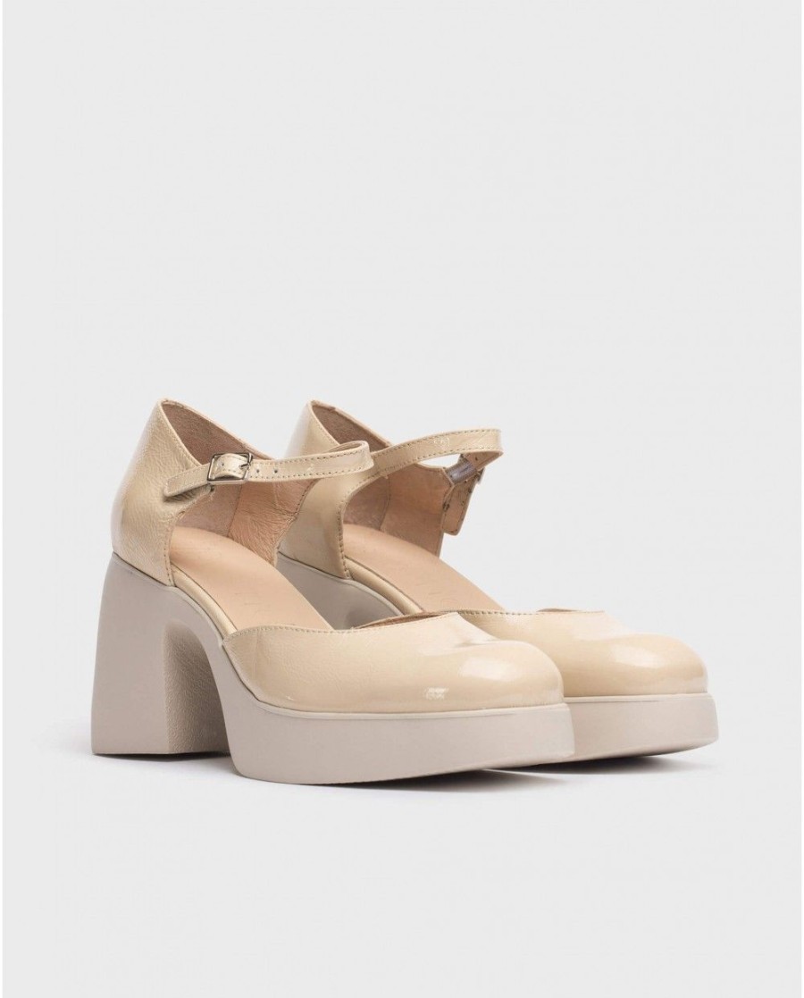 Wonders Beige Lala Mary Jane | Heels